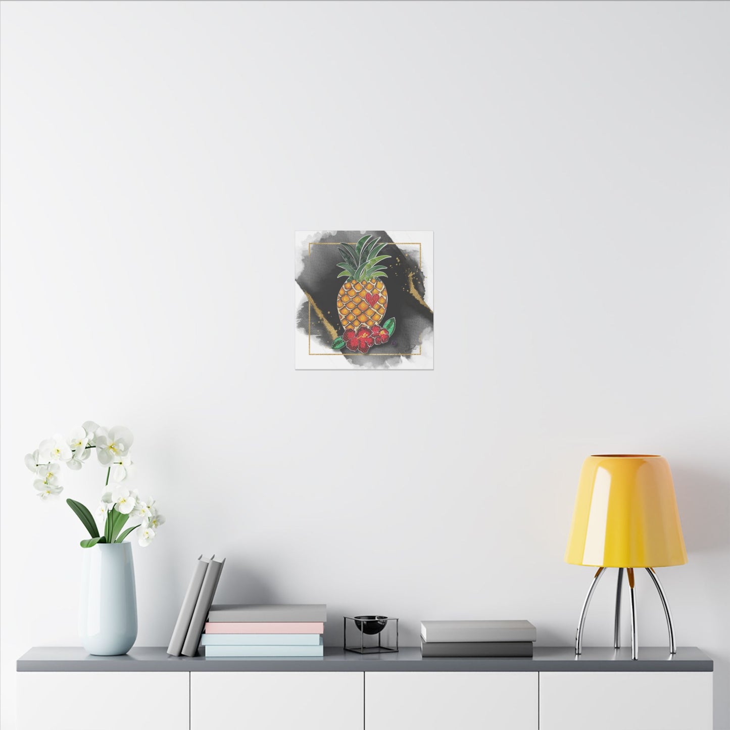 La Piña Print Matte Canvas, Stretched, 14 x 14, 0.75"