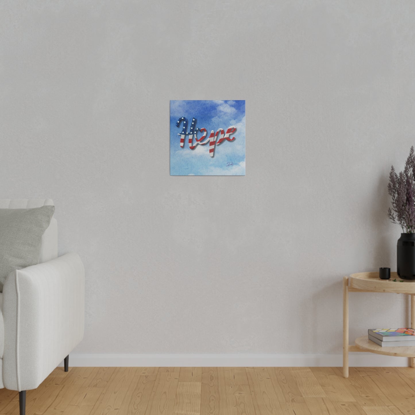 Hope in US Print Matte Canvas, Stretched, 14 x 14, 0.75"