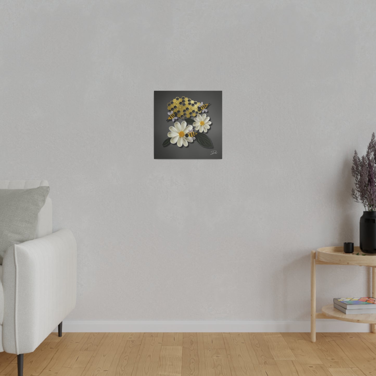 Sweet As Can Bee Print Matte Canvas, Stretched, 14 x 14, 0.75"