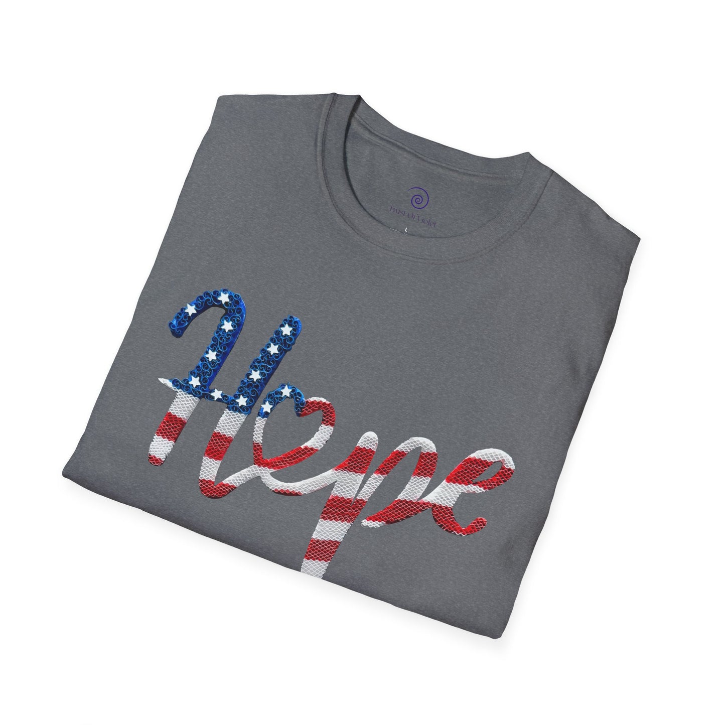 Hope & Twist Unisex Softstyle T-Shirt - Patriotic Cotton Tee