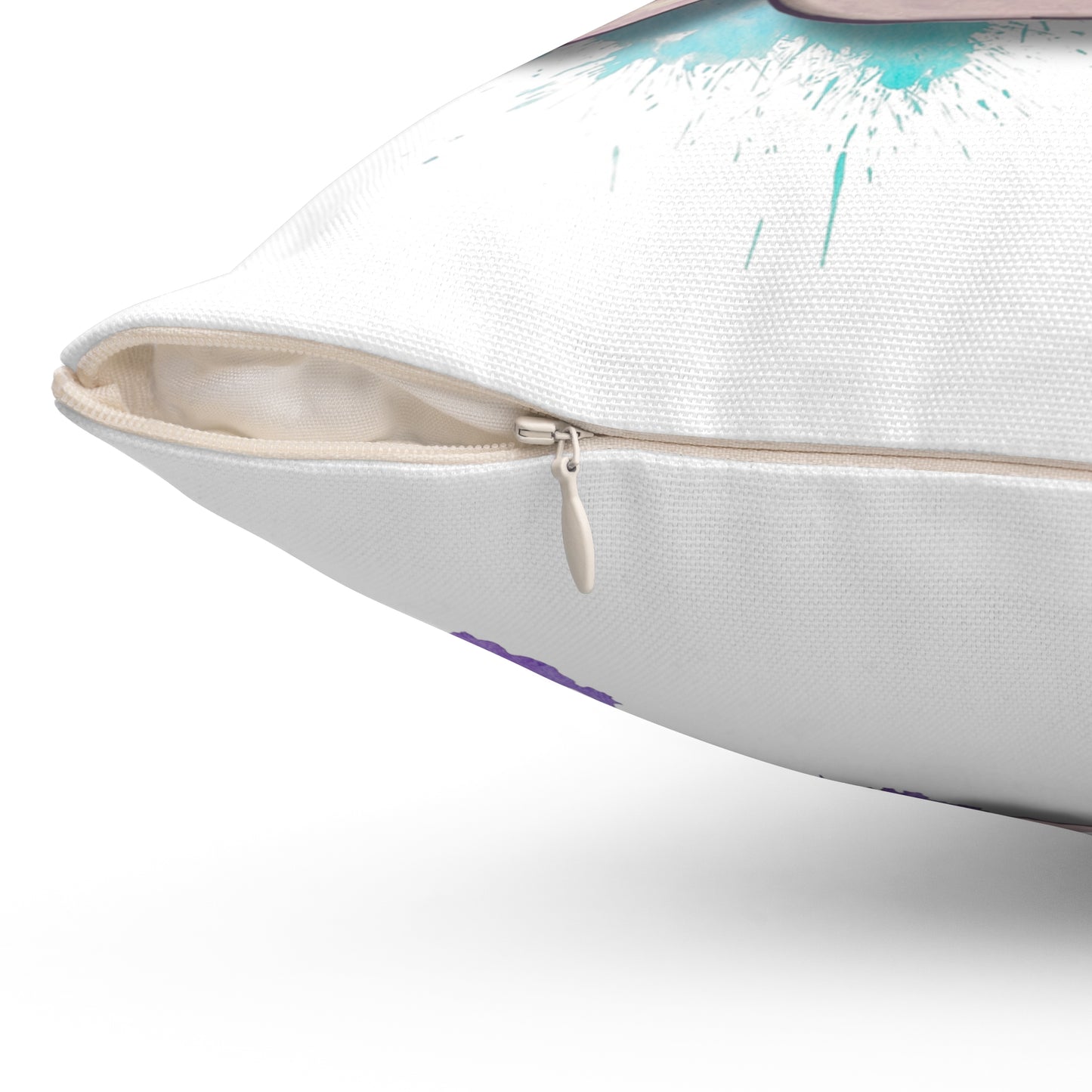 Splatter of Indigo Bloom Square Pillow