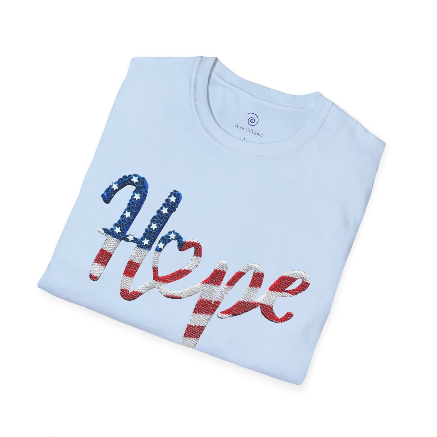 Hope & Twist Unisex Softstyle T-Shirt - Patriotic Cotton Tee