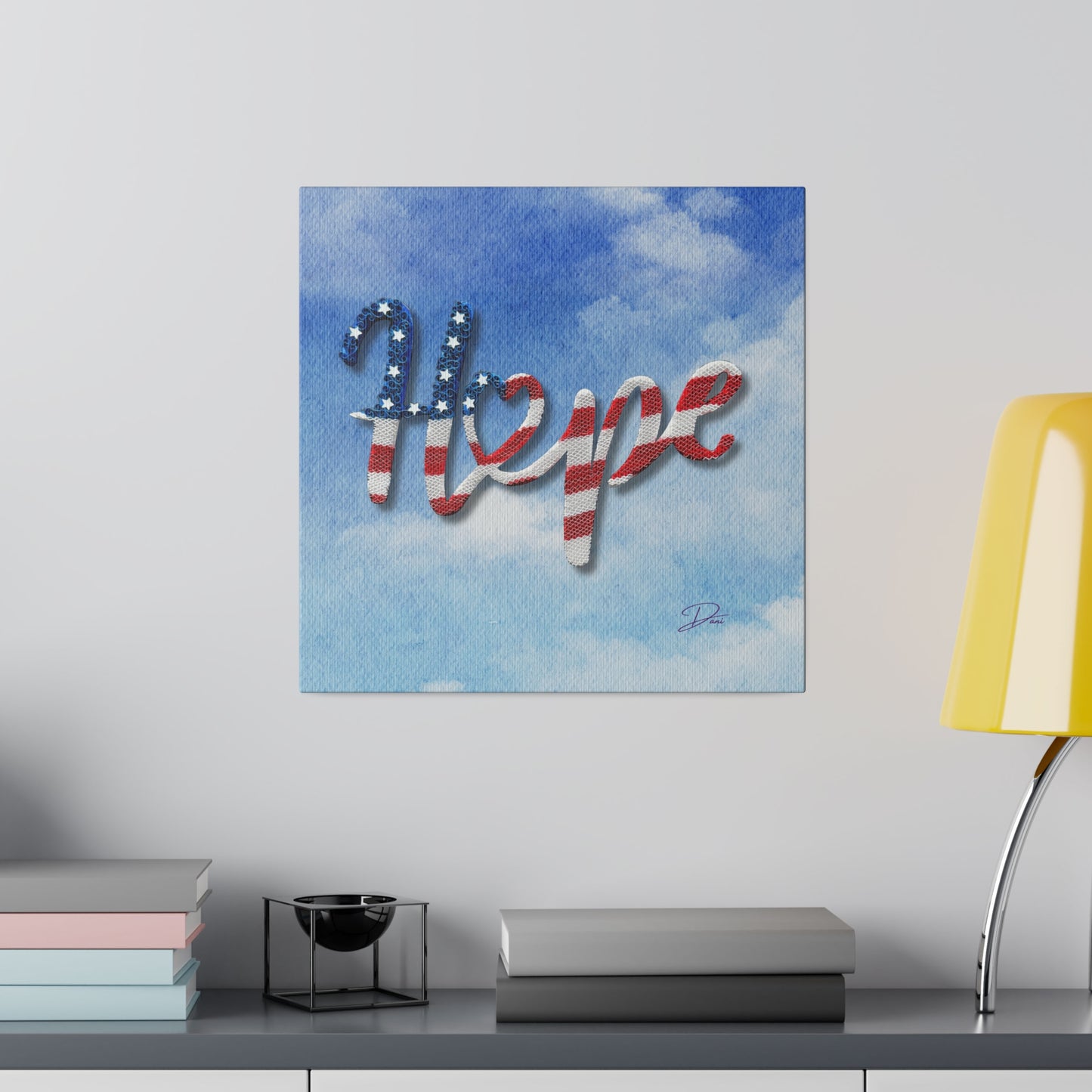 Hope in US Print Matte Canvas, Stretched, 14 x 14, 0.75"