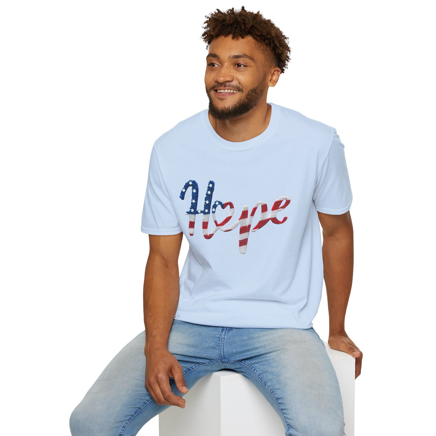 Hope & Twist Unisex Softstyle T-Shirt - Patriotic Cotton Tee