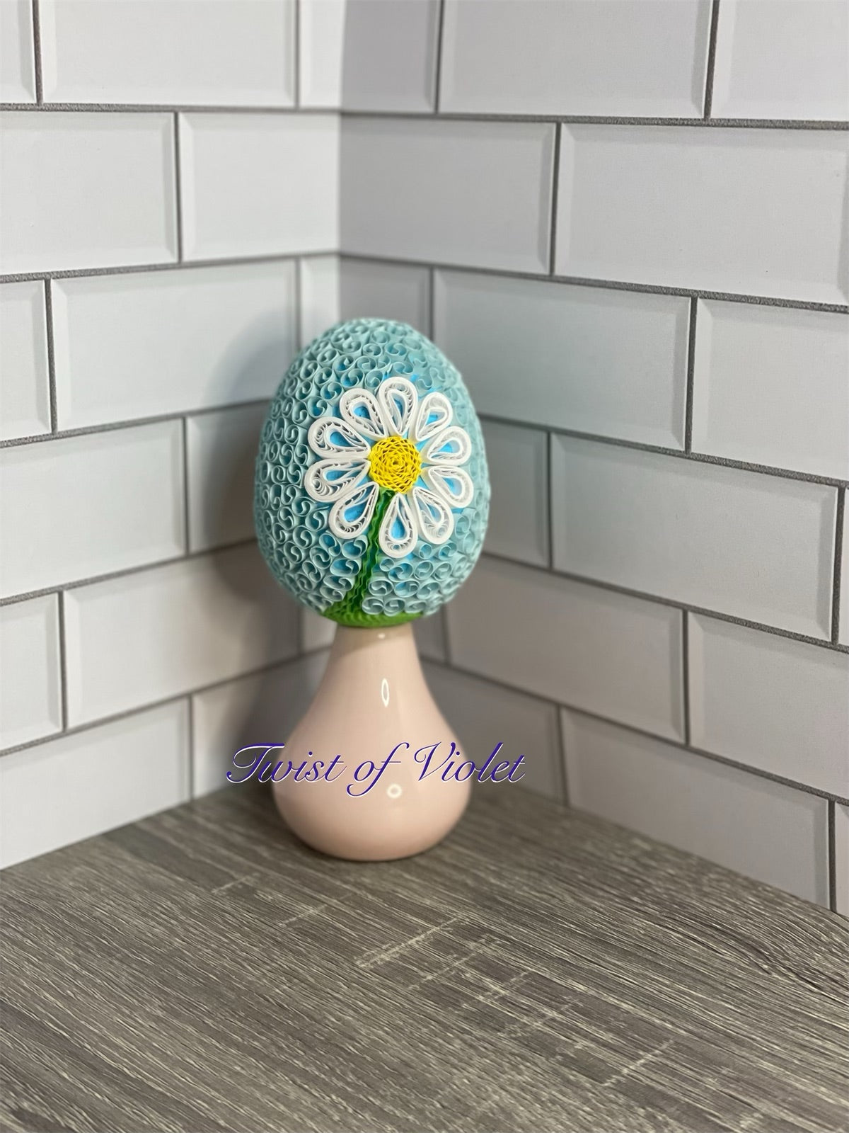 Daisy & Sunflower Quilled Easter Egg