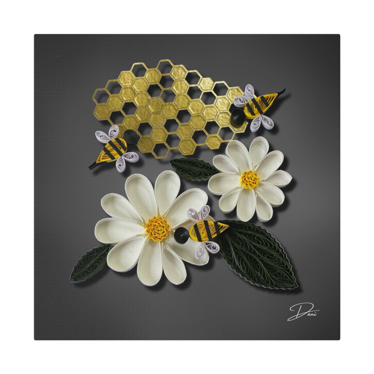 Sweet As Can Bee Print Matte Canvas, Stretched, 14 x 14, 0.75"