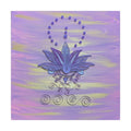 Violet Lotus Print Matte Canvas, Stretched, 14 x 14,  0.75"