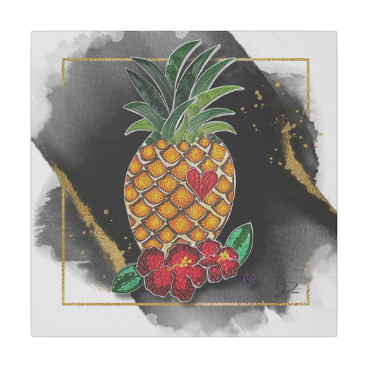 La Piña Print Matte Canvas, Stretched, 14 x 14,  0.75"