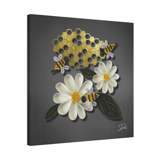 Sweet As Can Bee Print Matte Canvas, Stretched, 14 x 14,  0.75"