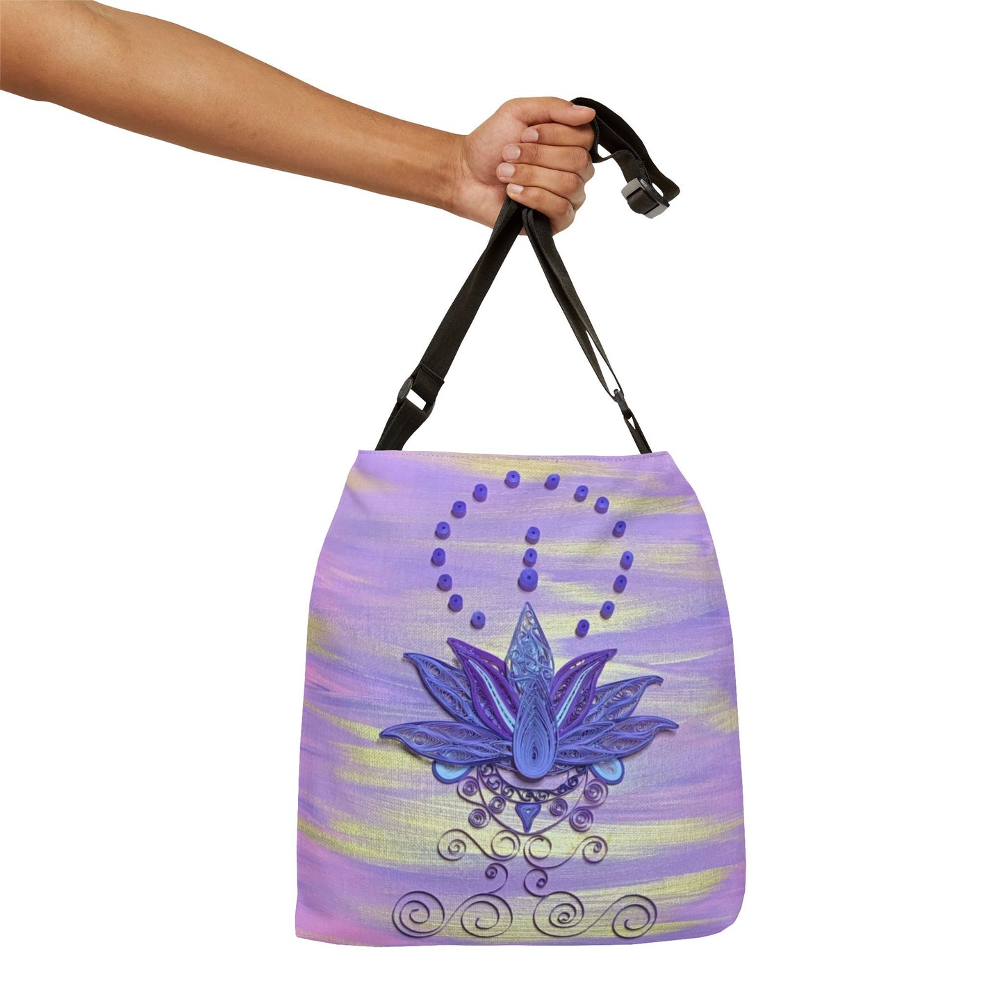 Violet Lotus Adjustable Tote Bag